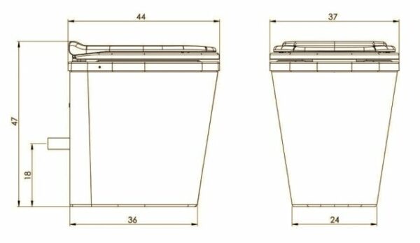 Separett Pee 1020 Dimensions