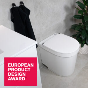 Separett Tiny with European Design Award logo