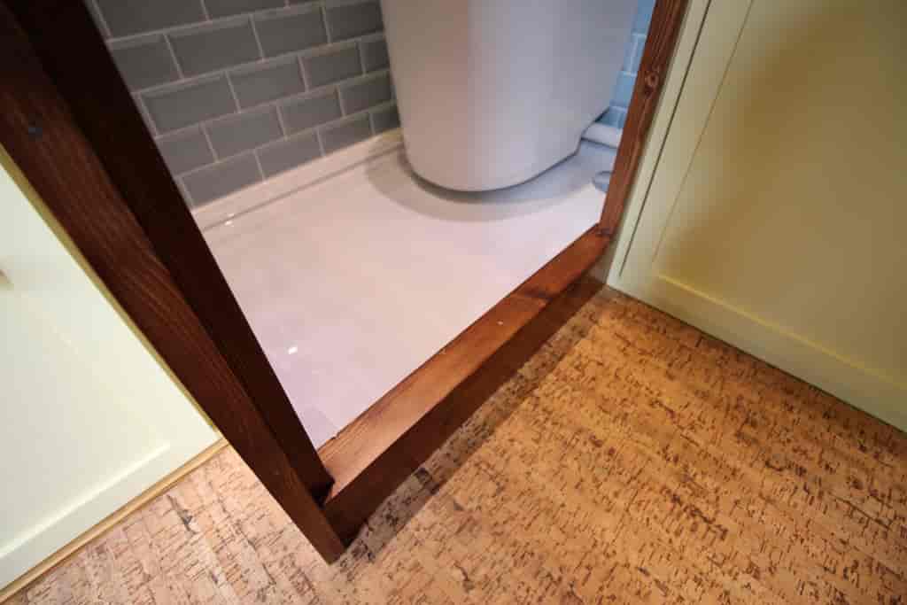 Close up of bathroom floor