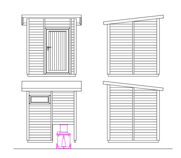 WooWoo GT Accessible Cabin elevation drawings