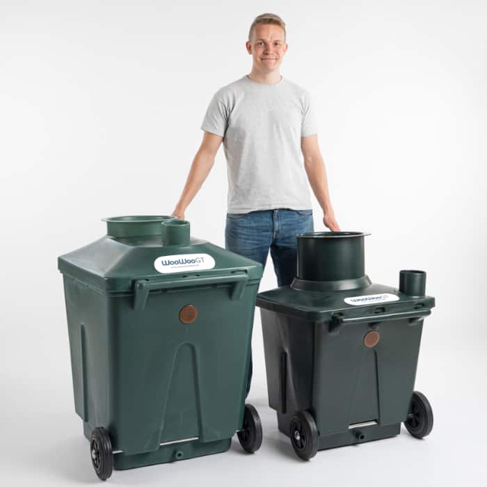 Size comparison between WooWoo GT120 and GT330 composting toilets