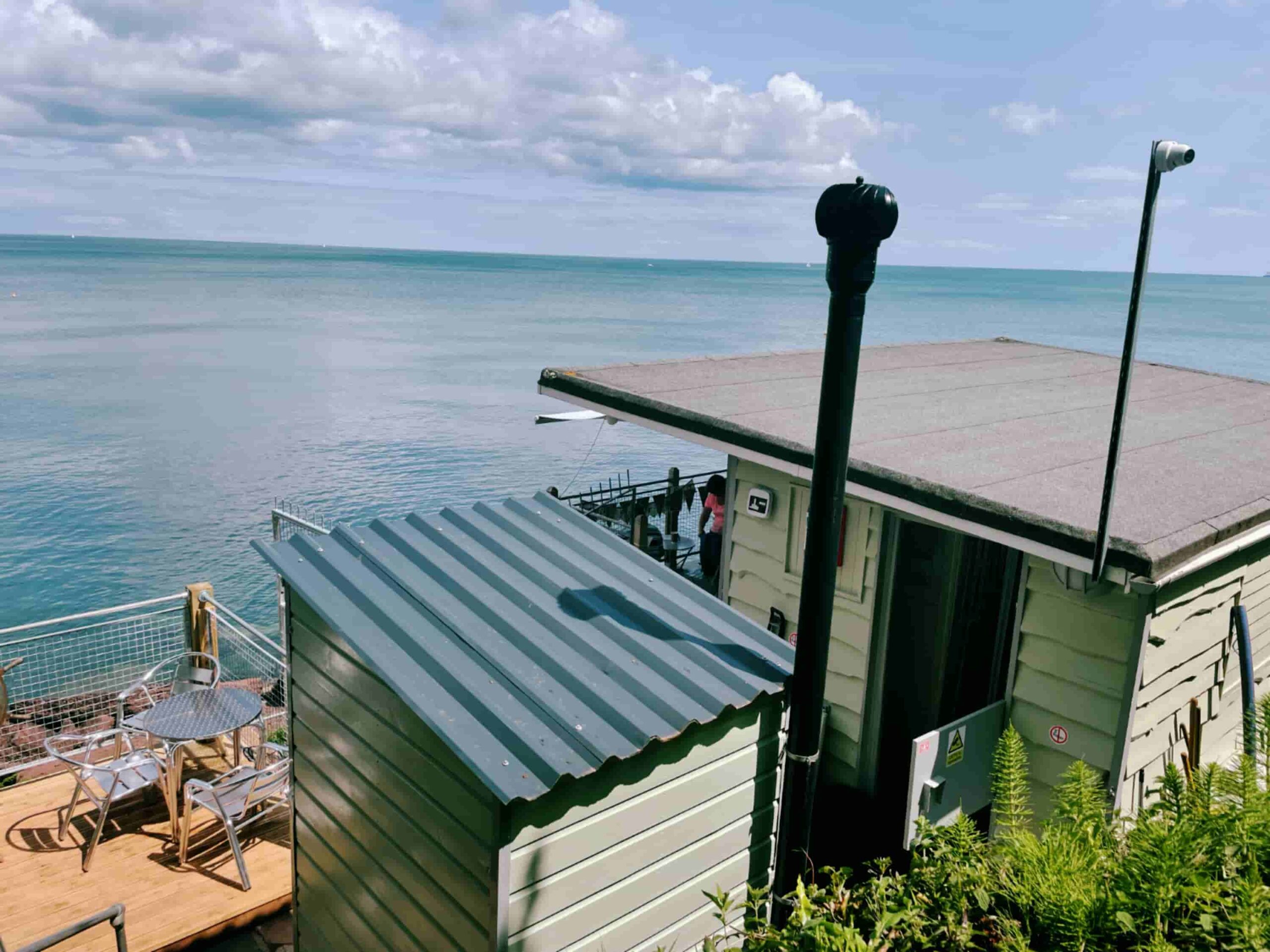 WooWoo GT waterless toilet installed in self-build cabin for beachside cafe.