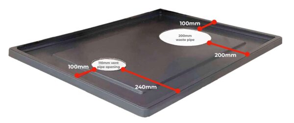 Location of holes in the lid of the WooWoo GT LUX Cassette composting toilet