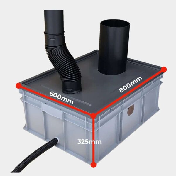 WooWoo GT 120 LUX Cassette container dimensions in mm