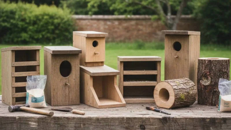 Selection of nest boxes for British birds
